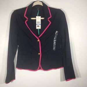 NWT Tommy Hilfiger Navy/Pink Blazer